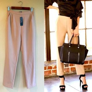 Lulus Kick It Beige High-Waisted Trouser Pants